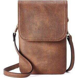 Women Retro Brown Imported Vegan Leather Adjustable Strap Small Crossbody Bags
